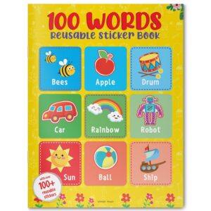 100 Words Reusable Sticker Book For Children