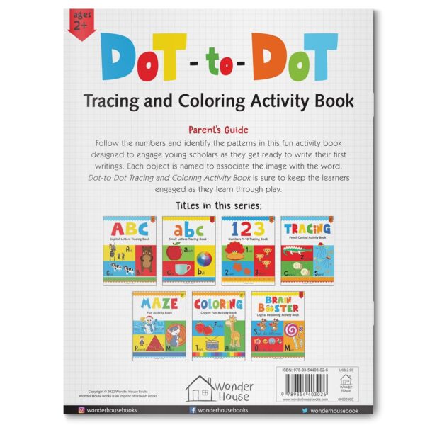 Preschool Activity Book: Dot-To-Dot - Tracing and Coloring Activity Book For Kids - Image 2
