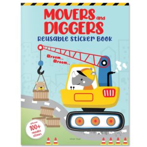 Movers and Diggers Reusable Sticker Book For Children