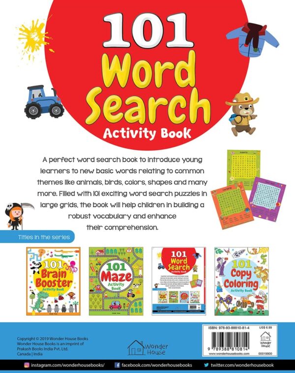 101 Word Search Activity Book: Large Grid Word Search Puzzles for Kids With Attractive Illustrations - Image 2