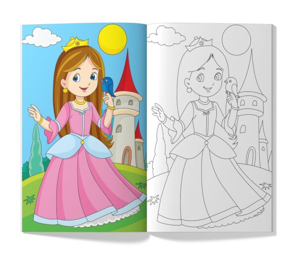 Princess Colouring Book (Giant Book Series): Jumbo Sized Colouring Books - Image 3